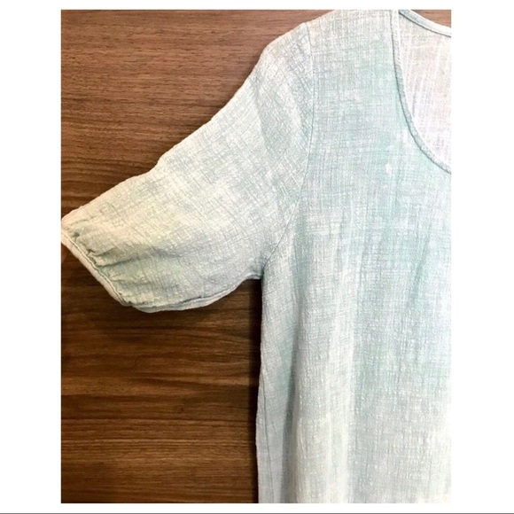 Mint Green Puff Sleeve Ruffle Rim Top - Picture 7 of 7